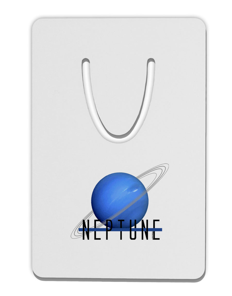 Planet Neptune Text Aluminum Paper Clip Bookmark by TooLoud-Bookmark-TooLoud-White-Davson Sales