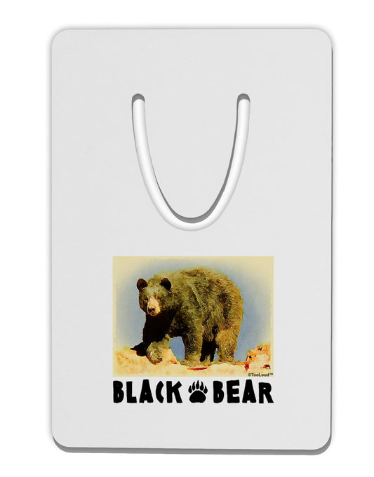 Black Bear Watercolor Aluminum Paper Clip Bookmark-Bookmark-TooLoud-White-Davson Sales