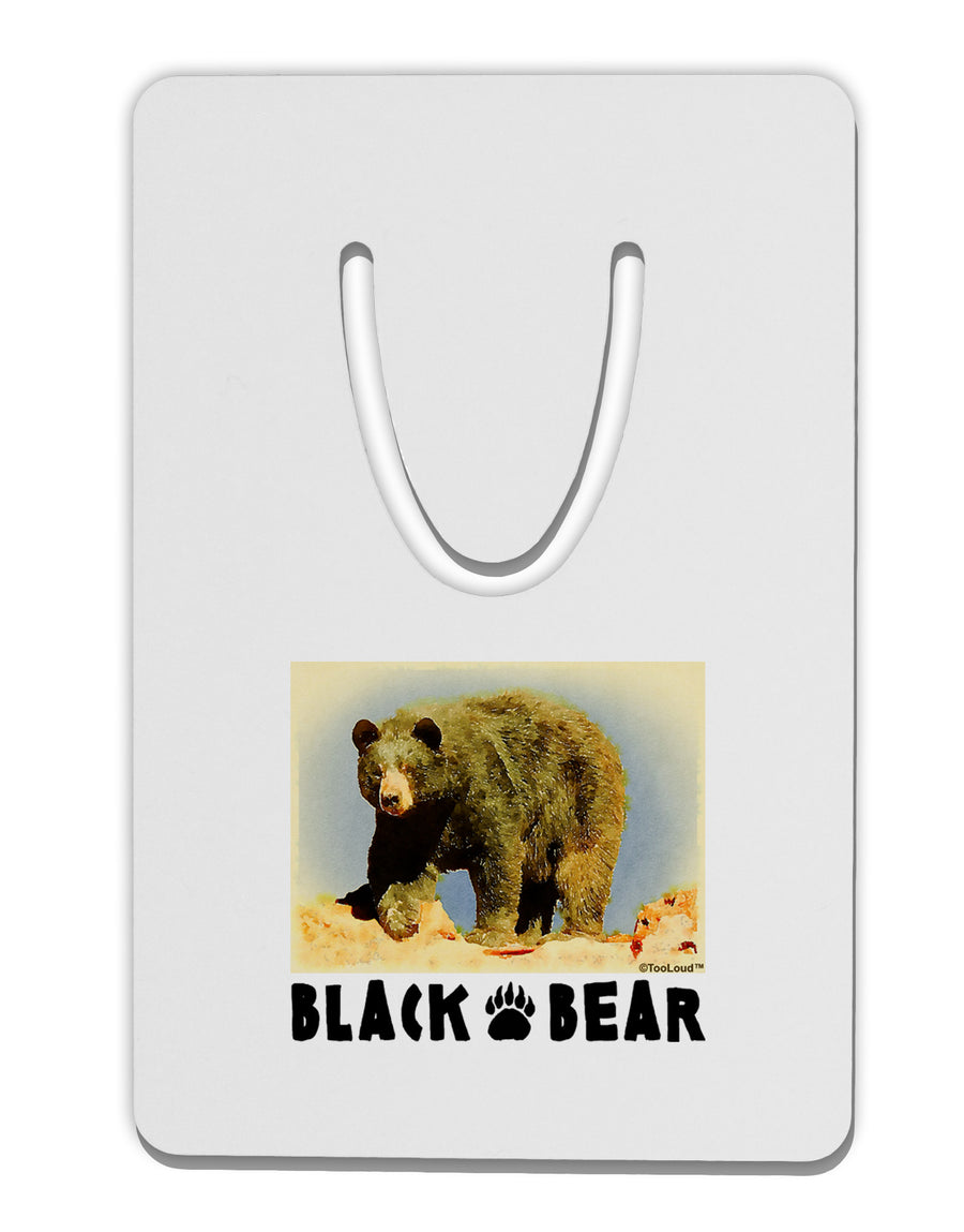Black Bear Watercolor Aluminum Paper Clip Bookmark-Bookmark-TooLoud-White-Davson Sales