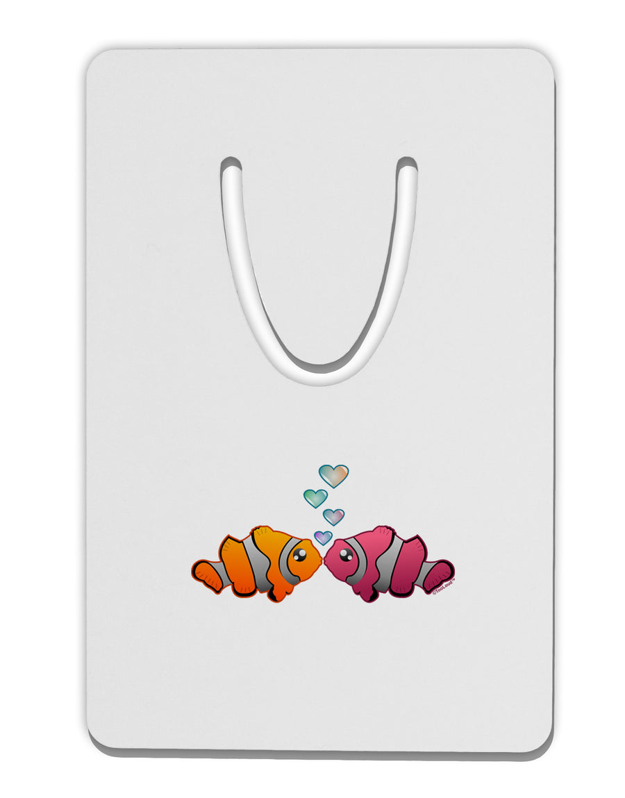 Kissy Clownfish Aluminum Paper Clip Bookmark-Bookmark-TooLoud-White-Davson Sales