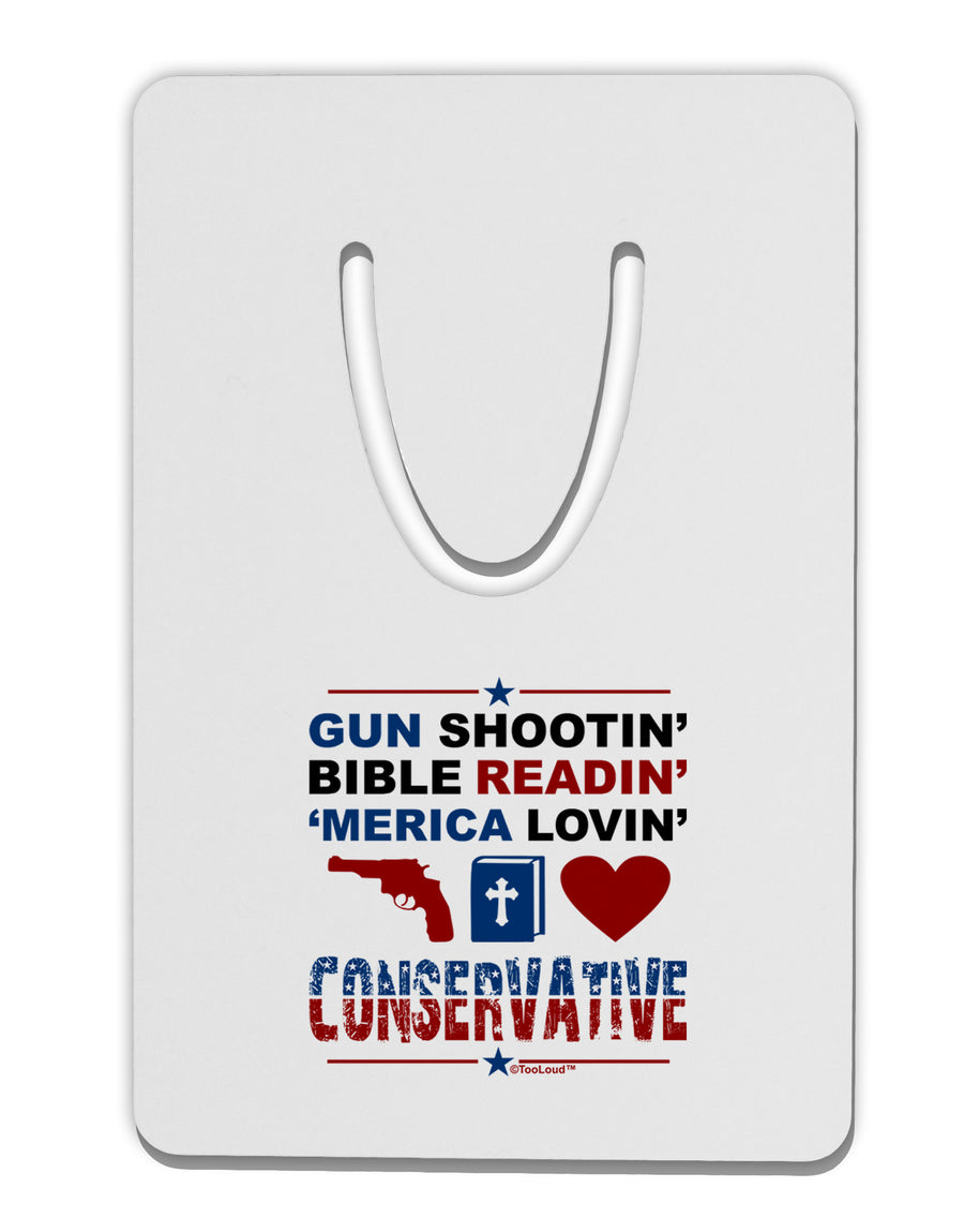 Gun Shootin' Conservative Aluminum Paper Clip Bookmark-Bookmark-TooLoud-White-Davson Sales