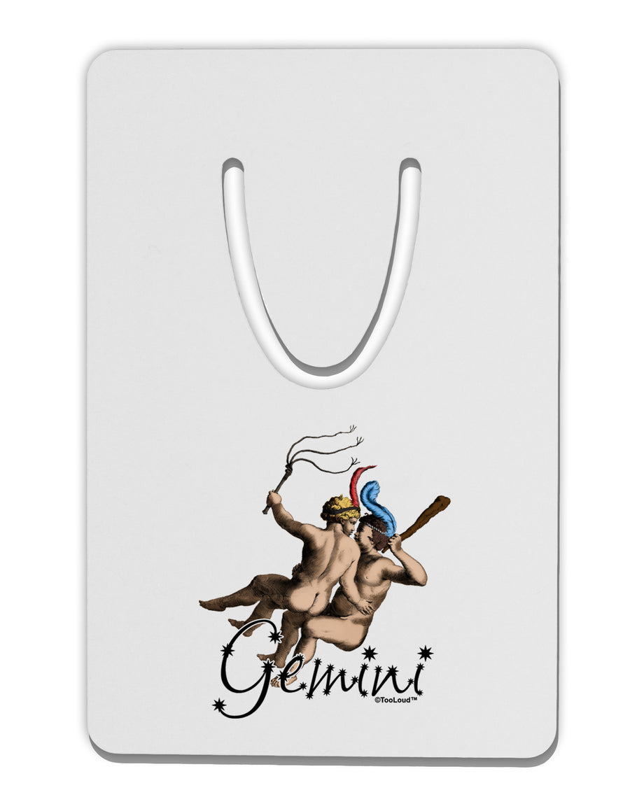 Gemini Illustration Color Aluminum Paper Clip Bookmark-Bookmark-TooLoud-White-Davson Sales