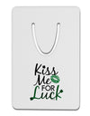 Kiss Me For Luck Aluminum Paper Clip Bookmark-Bookmark-TooLoud-White-Davson Sales