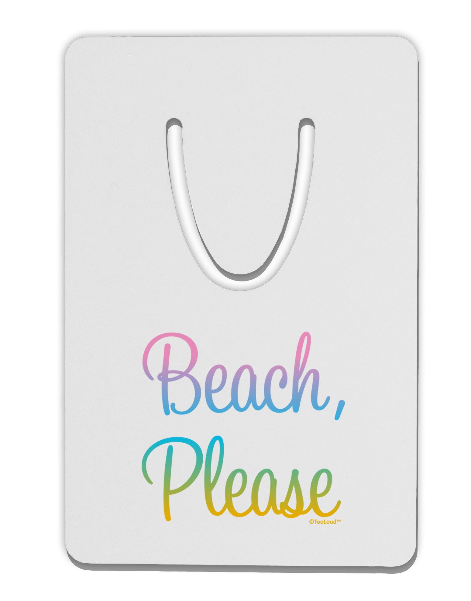 Beach Please - Summer Colors Aluminum Paper Clip Bookmark-Bookmark-TooLoud-White-Davson Sales