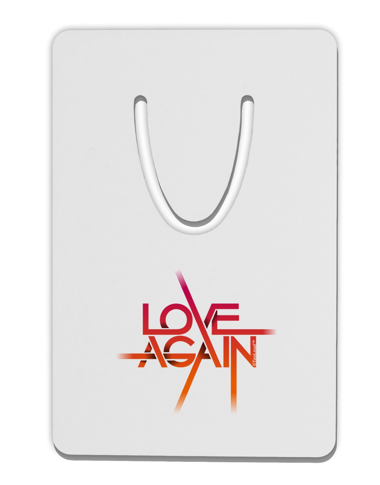 Love Again Typography Aluminum Paper Clip Bookmark-Bookmark-TooLoud-White-Davson Sales