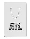 ATL Atlanta Text Aluminum Paper Clip Bookmark by TooLoud-Bookmark-TooLoud-White-Davson Sales