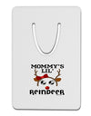 Mommy's Lil Reindeer Girl Aluminum Paper Clip Bookmark-Bookmark-TooLoud-White-Davson Sales