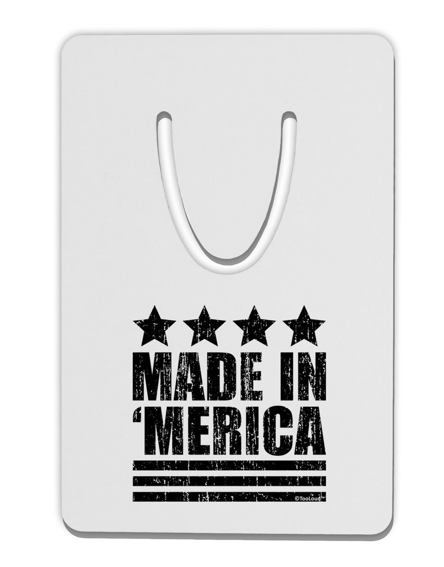 Made in Merica - Stars and Stripes Design Aluminum Paper Clip Bookmark-Bookmark-TooLoud-White-Davson Sales