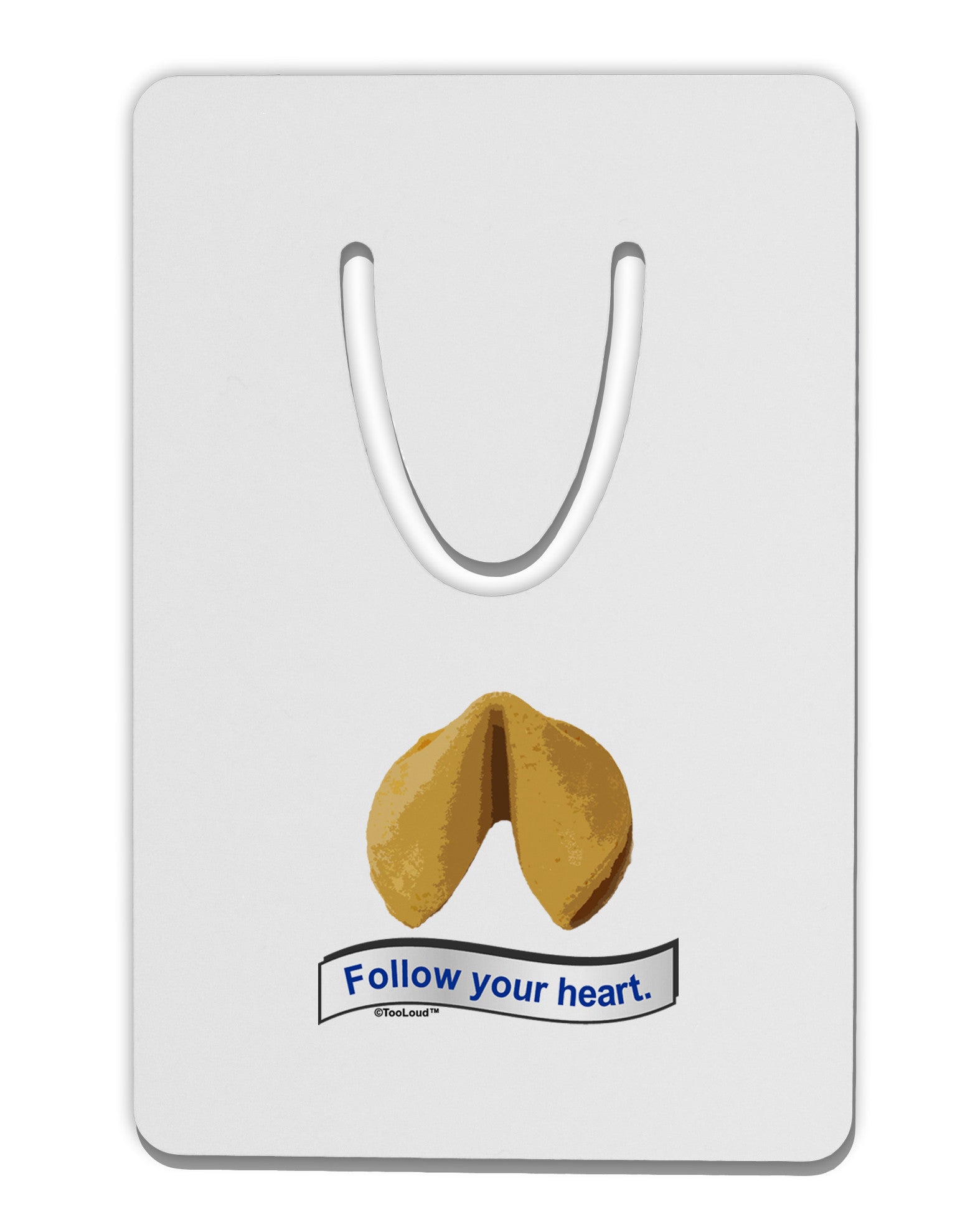 Follow Your Heart Fortune Aluminum Paper Clip Bookmark-Bookmark-TooLoud-White-Davson Sales