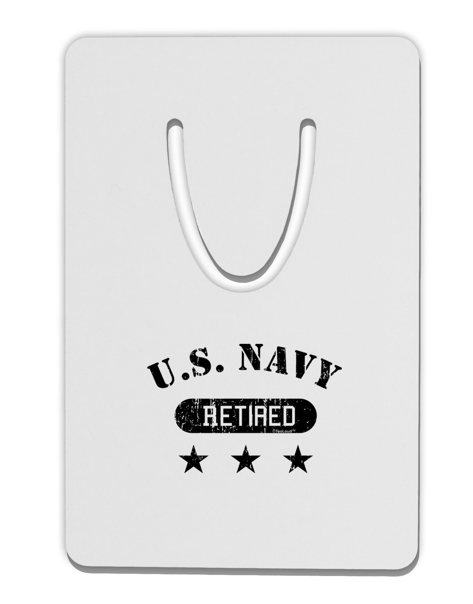 Retired Navy Aluminum Paper Clip Bookmark by TooLoud-Bookmark-TooLoud-White-Davson Sales