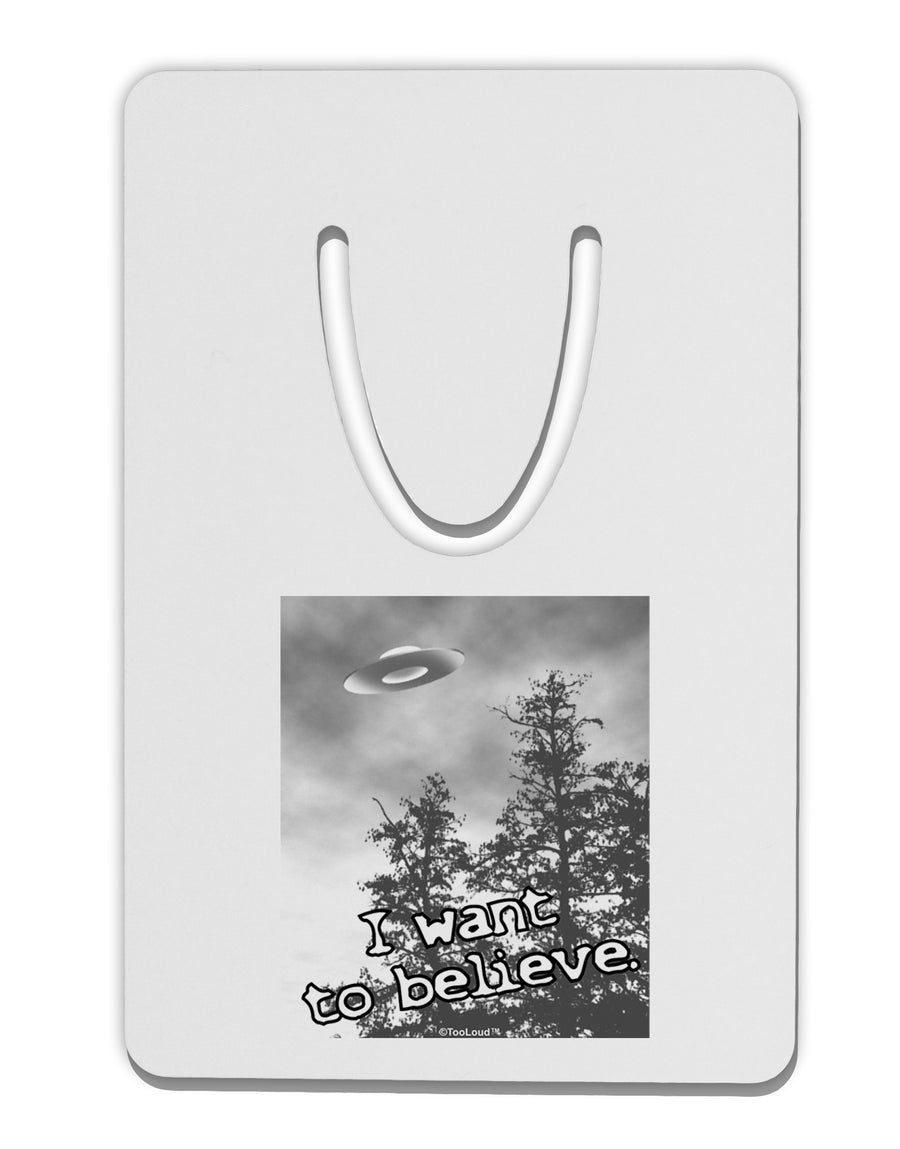 I Want to Believe - UFO Aluminum Paper Clip Bookmark by TooLoud-Bookmark-TooLoud-White-Davson Sales