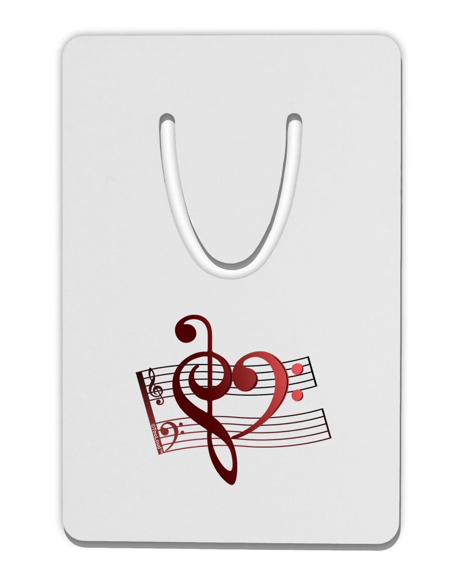 Heart Sheet Music Aluminum Paper Clip Bookmark-Bookmark-TooLoud-White-Davson Sales