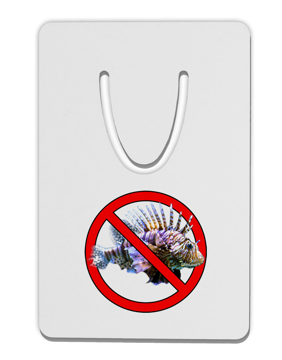 No Lionfish Aluminum Paper Clip Bookmark-Bookmark-TooLoud-White-Davson Sales