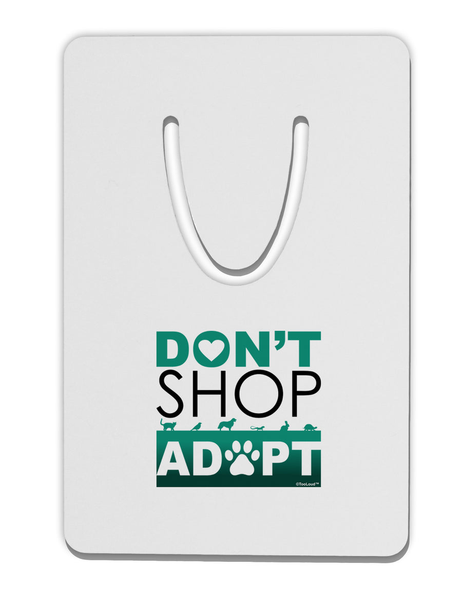 Don't Shop Adopt Aluminum Paper Clip Bookmark-Bookmark-TooLoud-White-Davson Sales