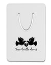 TooLoud Two Turtle Doves Text Aluminum Paper Clip Bookmark-Bookmark-TooLoud-White-Davson Sales