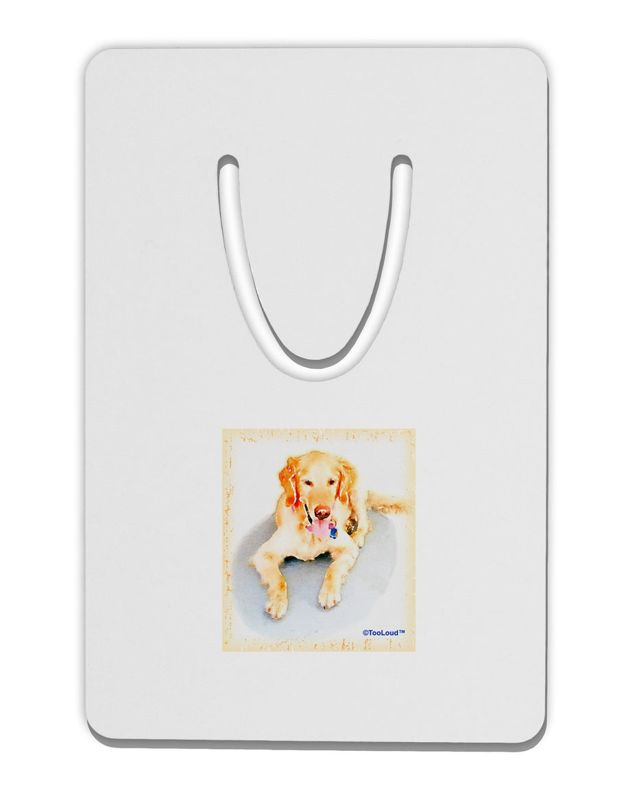 Laying Retriever Watercolor Aluminum Paper Clip Bookmark-Bookmark-TooLoud-White-Davson Sales