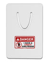 Danger - Crazy Girlfriend Aluminum Paper Clip Bookmark-Bookmark-TooLoud-White-Davson Sales