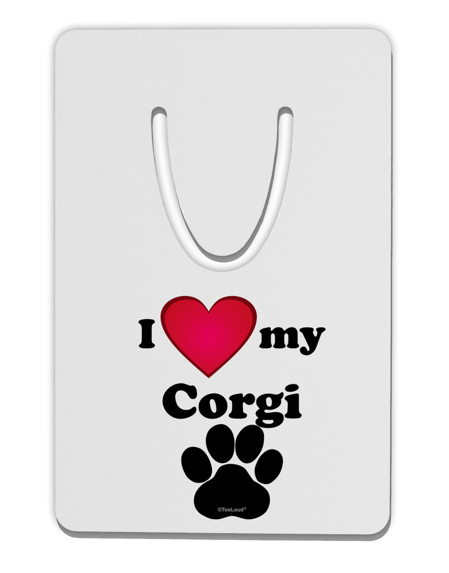 I Heart My Corgi Aluminum Paper Clip Bookmark by TooLoud-TooLoud-White-Davson Sales