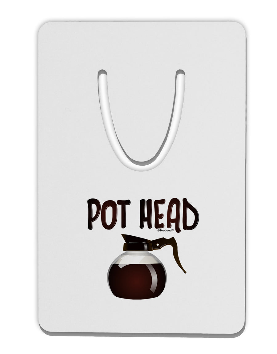 Pot Head - Coffee Aluminum Paper Clip Bookmark-Bookmark-TooLoud-White-Davson Sales