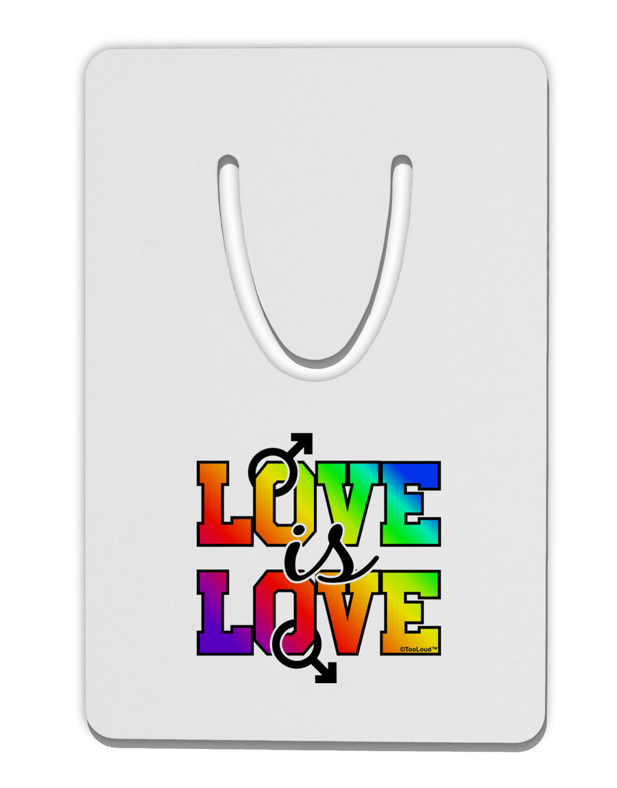 Love Is Love Gay Pride Aluminum Paper Clip Bookmark-Bookmark-TooLoud-White-Davson Sales