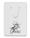 Gemini Illustration Aluminum Paper Clip Bookmark-Bookmark-TooLoud-White-Davson Sales