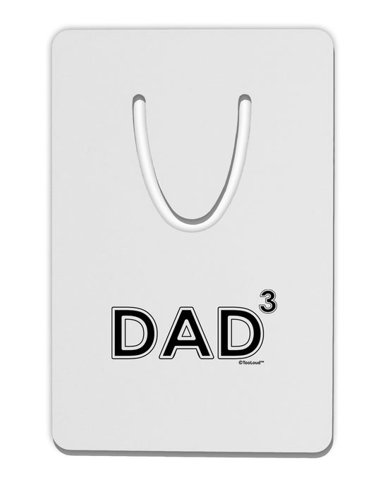 Dad Cubed - Dad of Three Aluminum Paper Clip Bookmark-Bookmark-TooLoud-White-Davson Sales