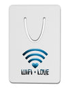 TooLoud Wifi Equals Love Aluminum Paper Clip Bookmark-Bookmark-TooLoud-White-Davson Sales