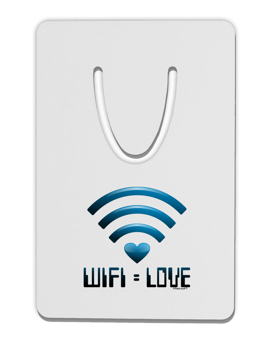 TooLoud Wifi Equals Love Aluminum Paper Clip Bookmark-Bookmark-TooLoud-White-Davson Sales