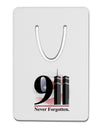 911 Never Forgotten Aluminum Paper Clip Bookmark-Bookmark-TooLoud-White-Davson Sales