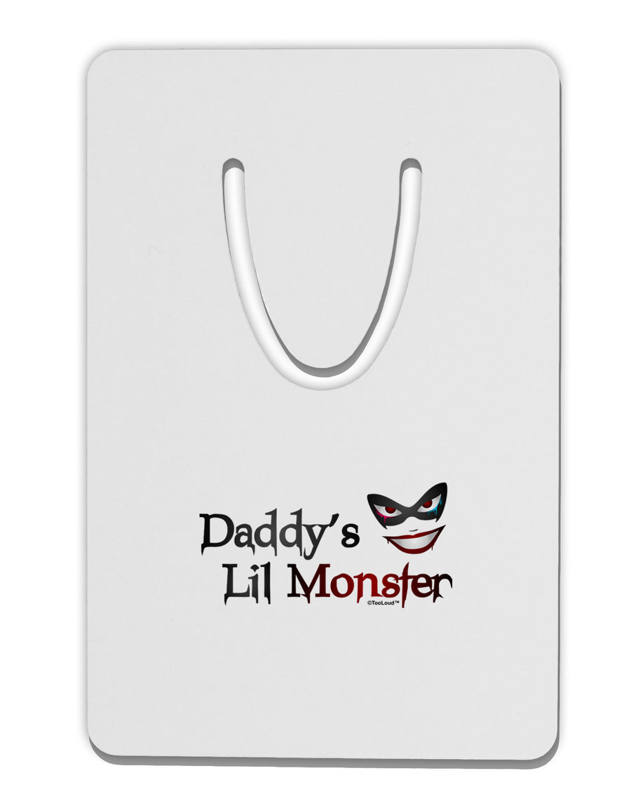 Daddys Lil Monster Aluminum Paper Clip Bookmark-Bookmark-TooLoud-White-Davson Sales