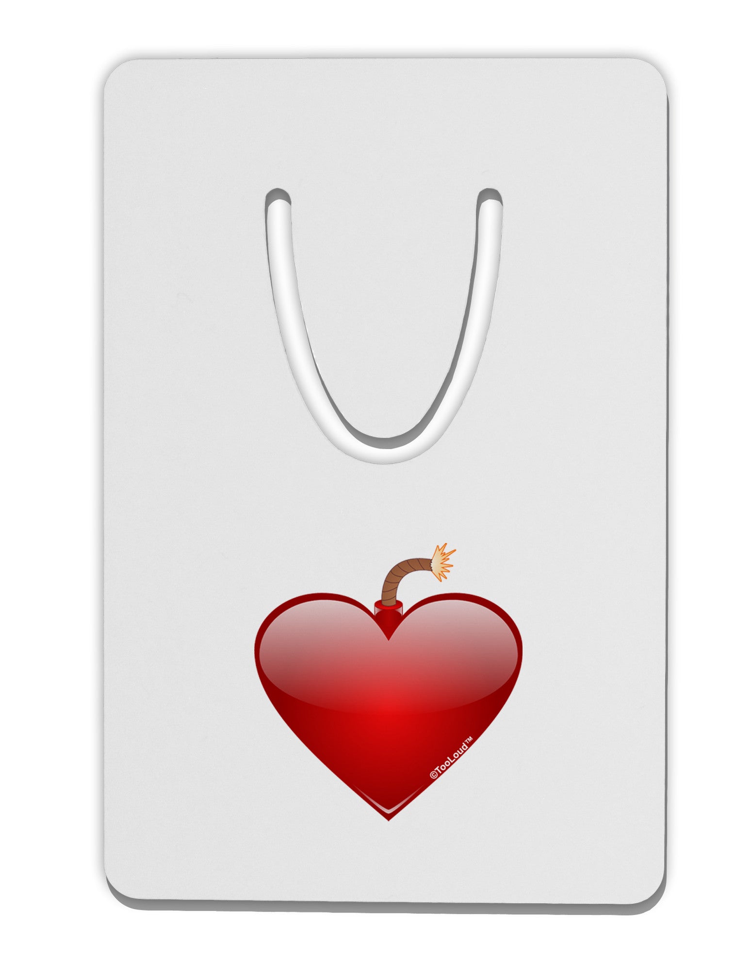 Love Bomb Aluminum Paper Clip Bookmark-Bookmark-TooLoud-White-Davson Sales