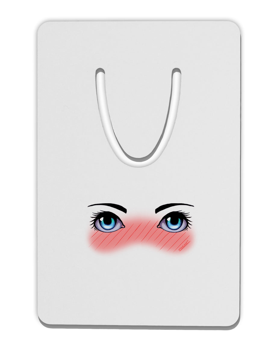 Blushing Anime Eyes Aluminum Paper Clip Bookmark by TooLoud-Bookmark-TooLoud-White-Davson Sales