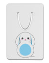 Cute Bunny with Floppy Ears - Blue Aluminum Paper Clip Bookmark by TooLoud-Bookmark-TooLoud-White-Davson Sales