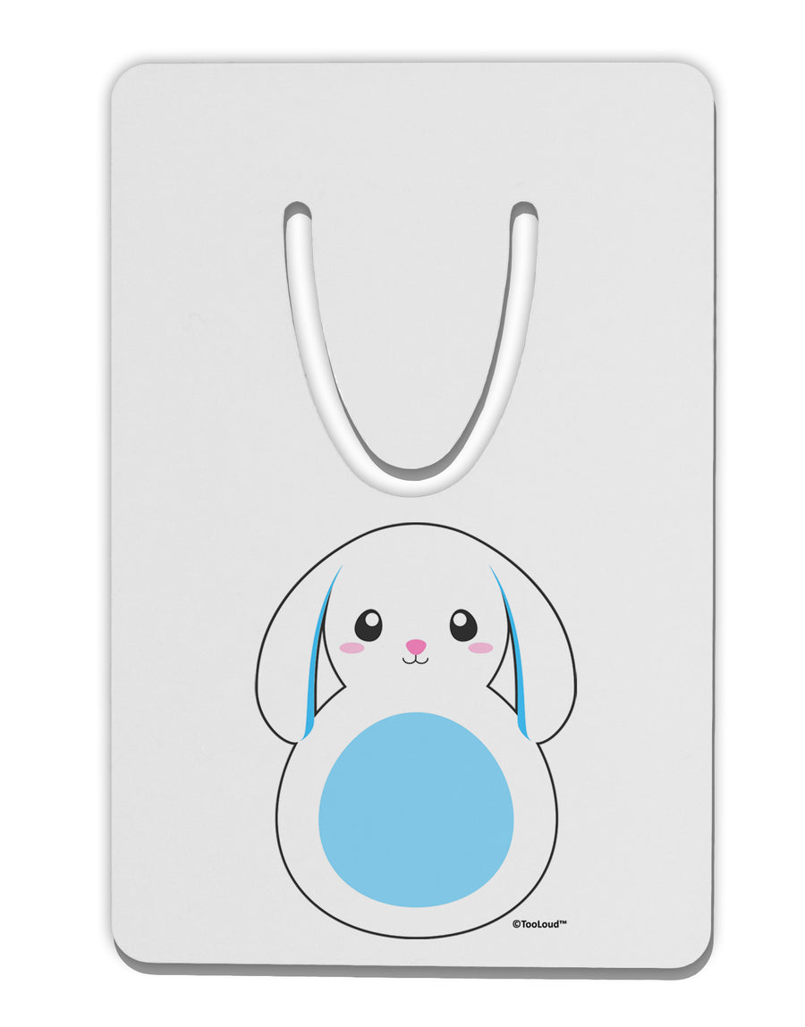 Cute Bunny with Floppy Ears - Blue Aluminum Paper Clip Bookmark by TooLoud-Bookmark-TooLoud-White-Davson Sales