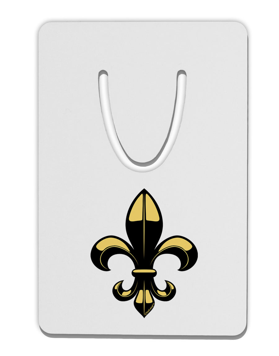 Golden Fleur de Lis Aluminum Paper Clip Bookmark-Bookmark-TooLoud-White-Davson Sales