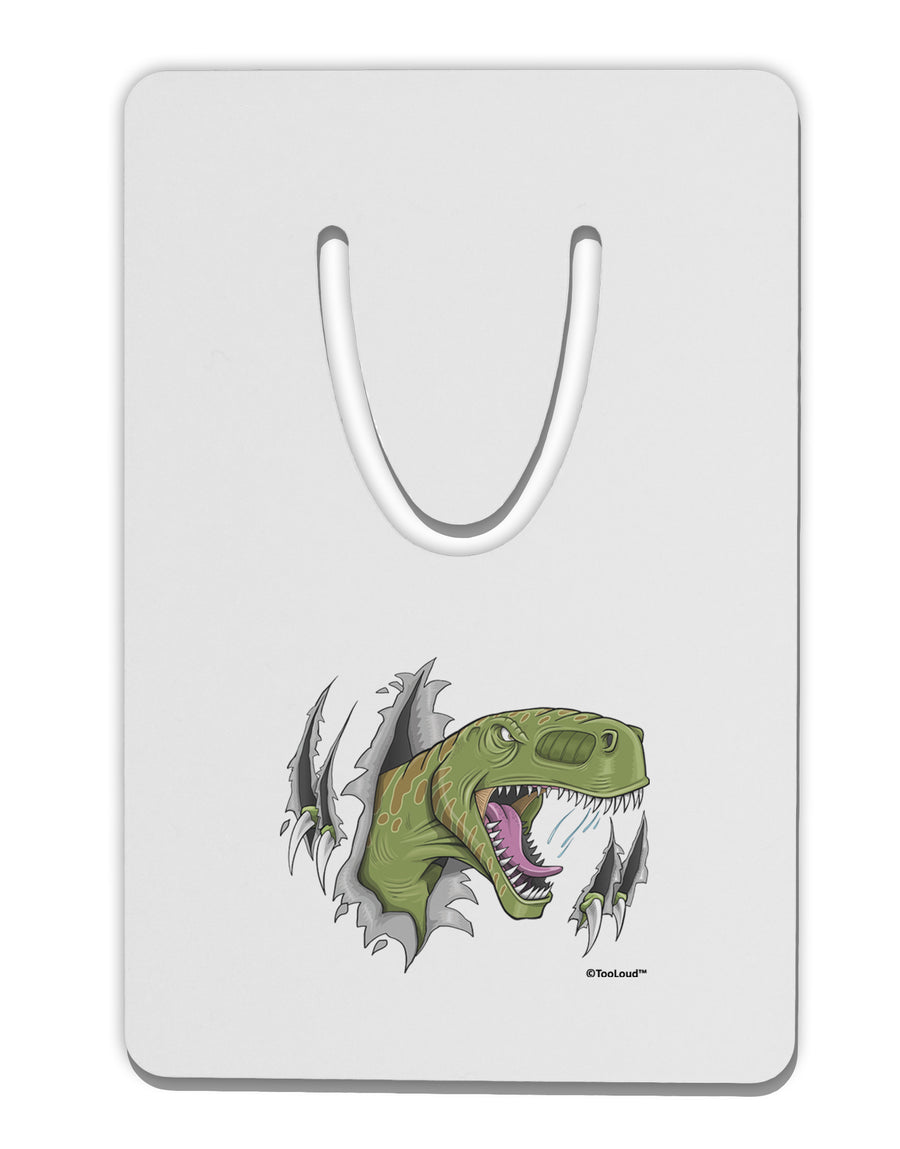 Green Dinosaur Breaking Free Aluminum Paper Clip Bookmark by TooLoud-Bookmark-TooLoud-White-Davson Sales