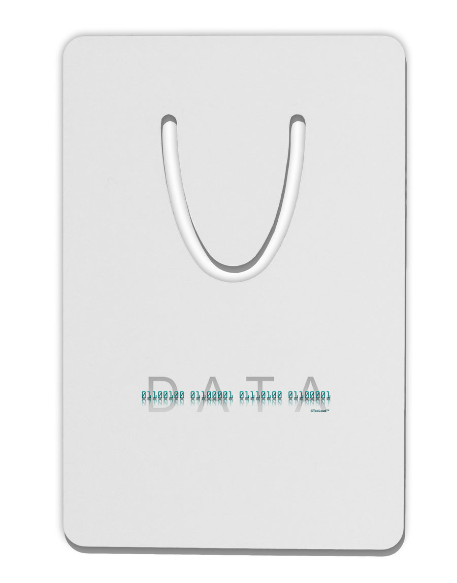 Binary Data Blue Aluminum Paper Clip Bookmark-Bookmark-TooLoud-White-Davson Sales