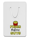 Fries Before Guys Aluminum Paper Clip Bookmark by TooLoud-Bookmark-TooLoud-White-Davson Sales