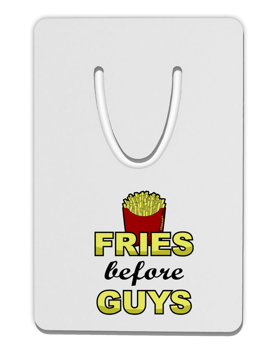 Fries Before Guys Aluminum Paper Clip Bookmark by TooLoud-Bookmark-TooLoud-White-Davson Sales