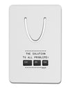 The Solution - Ctrl Alt Del Aluminum Paper Clip Bookmark-Bookmark-TooLoud-White-Davson Sales