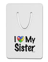 I Heart My Sister - Autism Awareness Aluminum Paper Clip Bookmark by TooLoud-Bookmark-TooLoud-White-Davson Sales