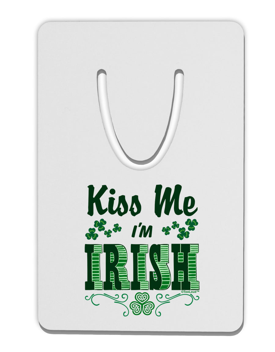 Kiss Me I'm Irish St Patricks Day Aluminum Paper Clip Bookmark-Bookmark-TooLoud-White-Davson Sales