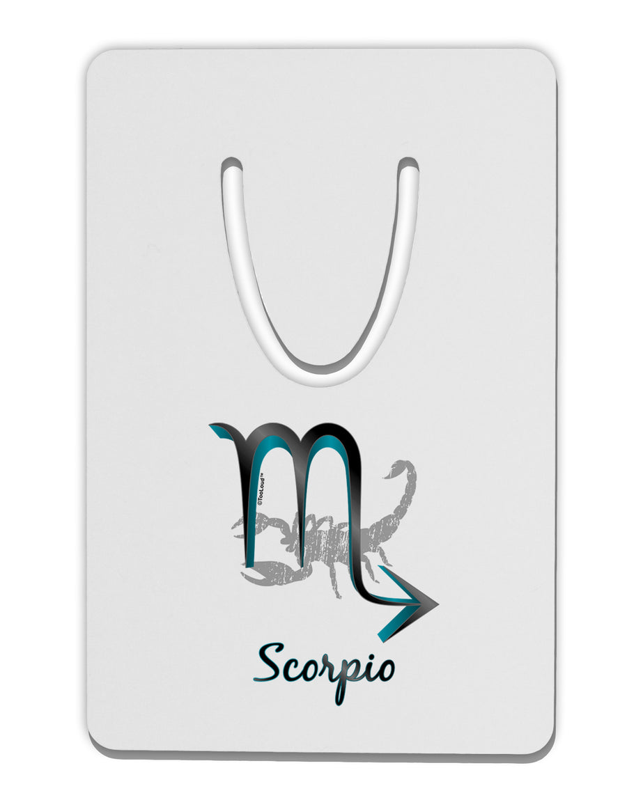 Scorpio Symbol Aluminum Paper Clip Bookmark-Bookmark-TooLoud-White-Davson Sales