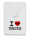 I Love Heart THOTS Aluminum Paper Clip Bookmark-Bookmark-TooLoud-White-Davson Sales