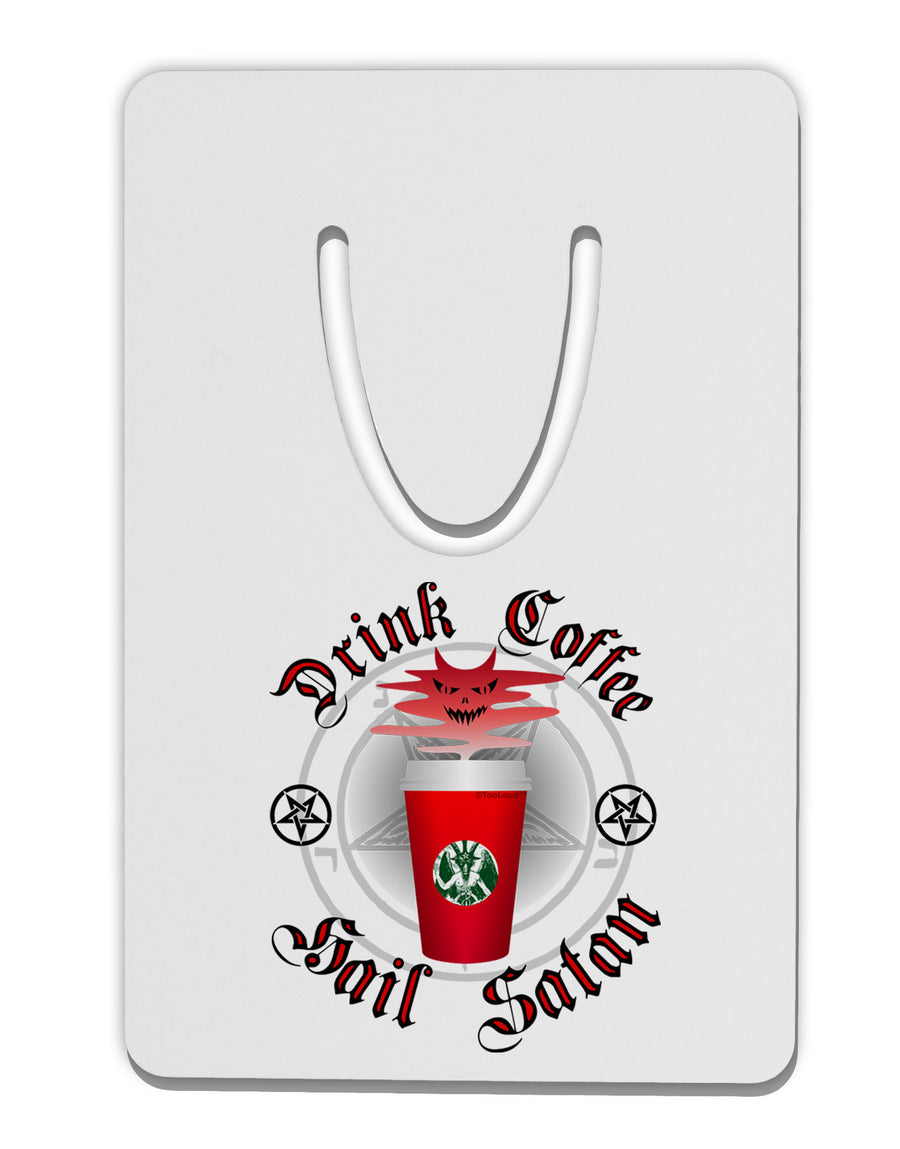 Red Cup Drink Coffee Hail Satan Aluminum Paper Clip Bookmark by TooLoud-TooLoud-White-Davson Sales
