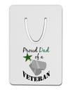 Dad of Veteran Aluminum Paper Clip Bookmark-Bookmark-TooLoud-White-Davson Sales