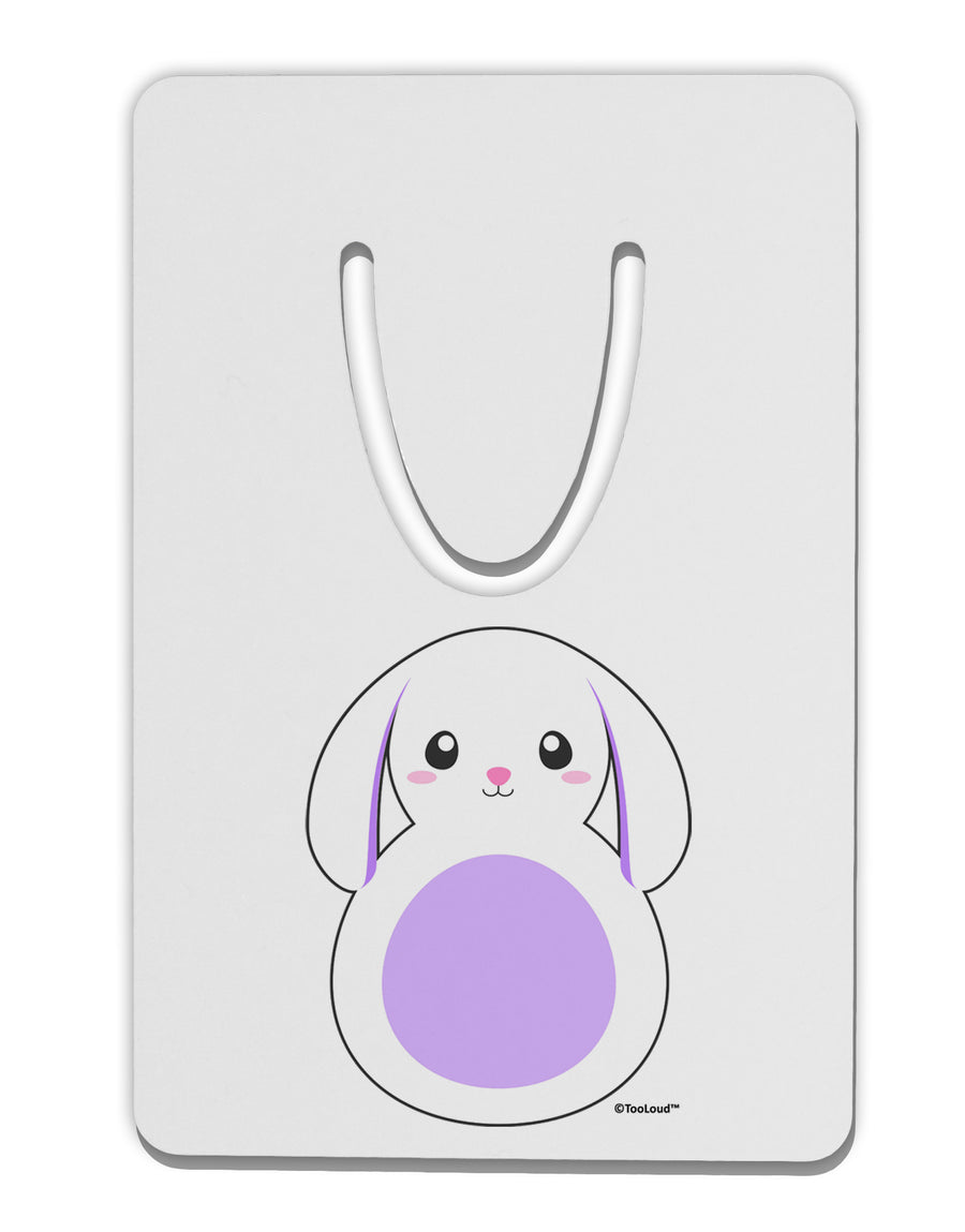 Cute Bunny with Floppy Ears - Purple Aluminum Paper Clip Bookmark by TooLoud-Bookmark-TooLoud-White-Davson Sales