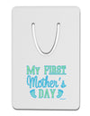 My First Mother's Day - Baby Feet - Blue Aluminum Paper Clip Bookmark by TooLoud-Bookmark-TooLoud-White-Davson Sales