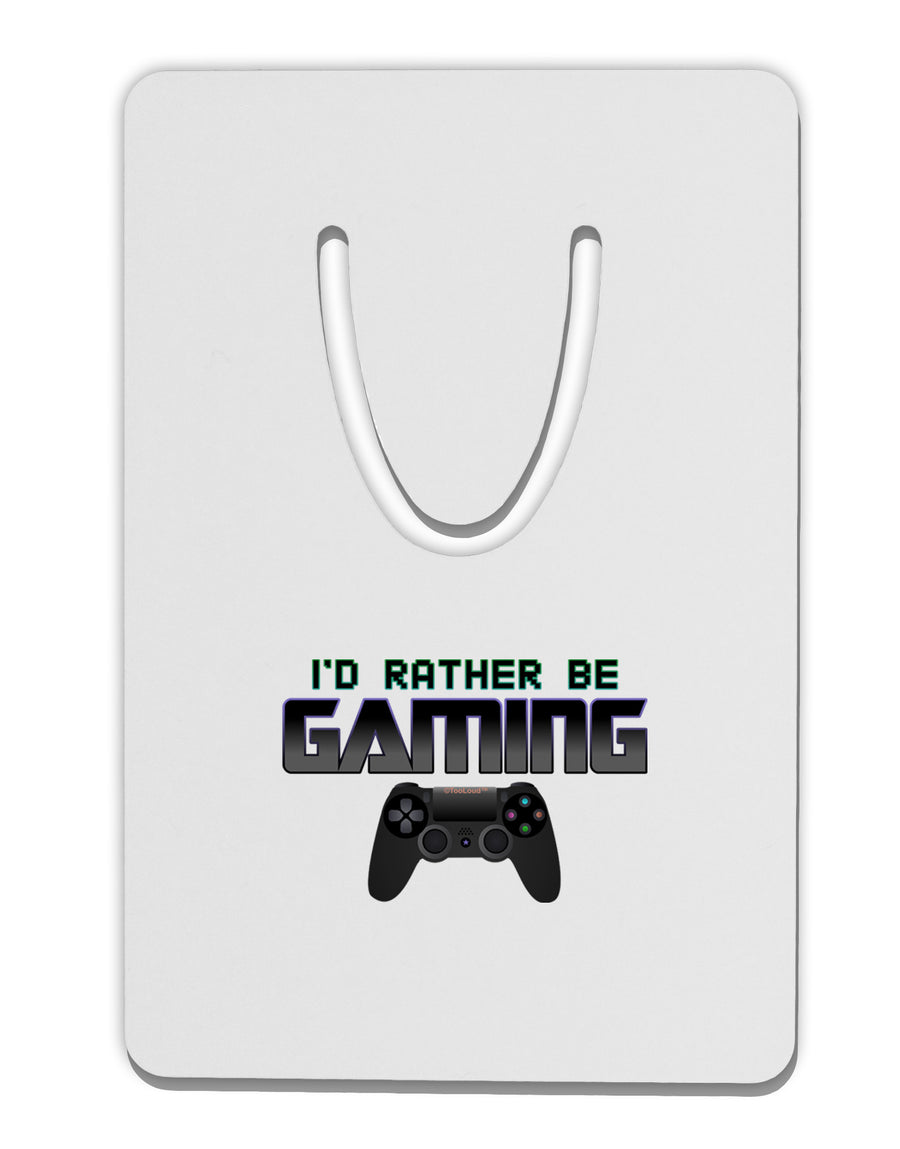 I'd Rather Be Gaming Aluminum Paper Clip Bookmark-Bookmark-TooLoud-White-Davson Sales