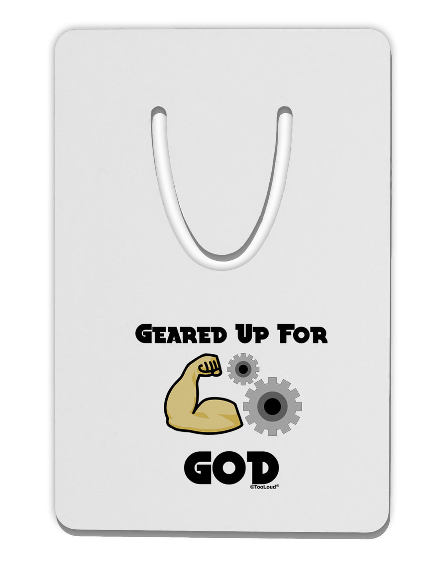 Geared Up For God Aluminum Paper Clip Bookmark by TooLoud-TooLoud-White-Davson Sales